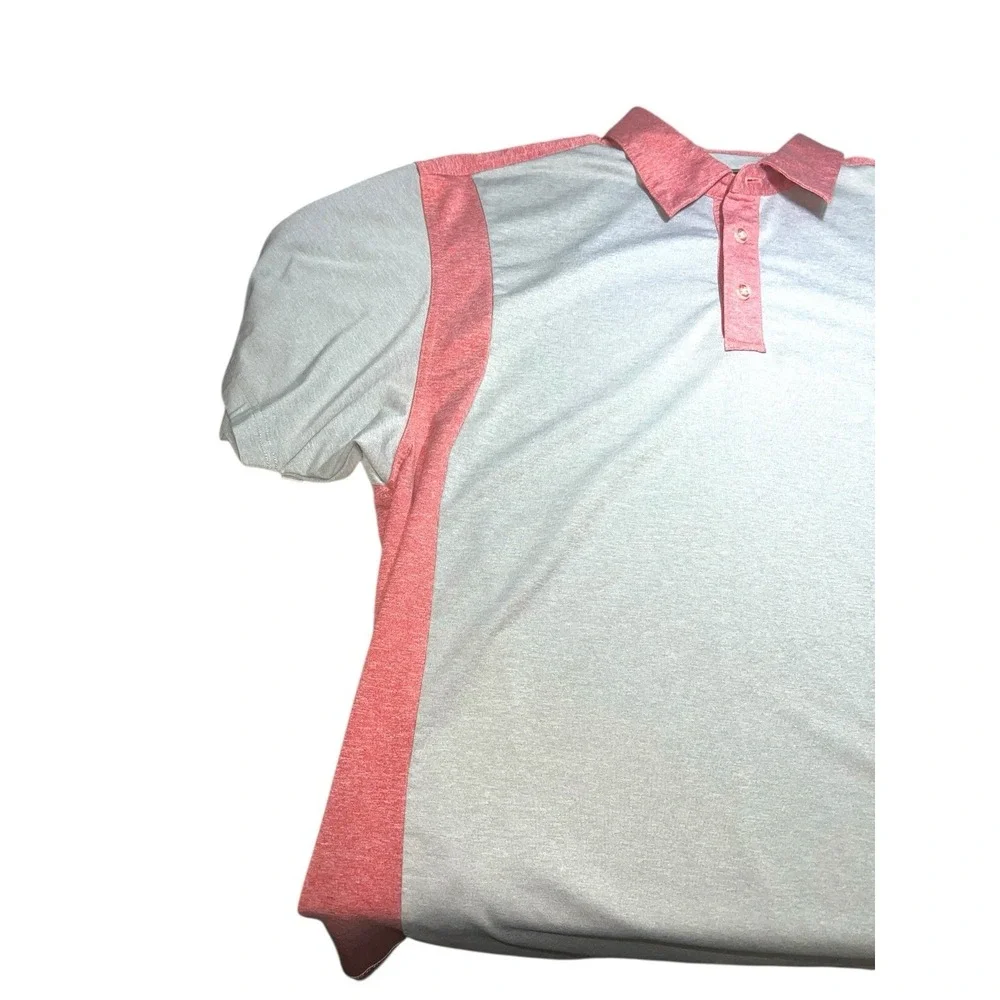 Callaway Golf Mens TALL‎ LT  Wicking Core dri-fit Polo Sport Shirts Gray Pink